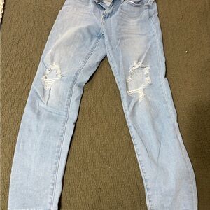 Levi Light Blue Distressed Women Jeans